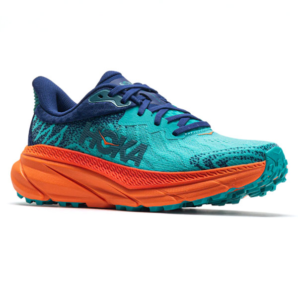 HOKA ONE ONE Challenger ATR 7 Herrskor Lågprofil Löpskor för Asfalt Blue + Orange 40