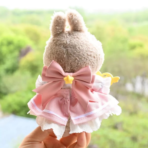 Spesielt designet for Labubu-klær, 17 cm Labubu-kolleksjonen har eksklusive, moteriktige dukkeklær for Labubu-tilbehør (uten dukker)