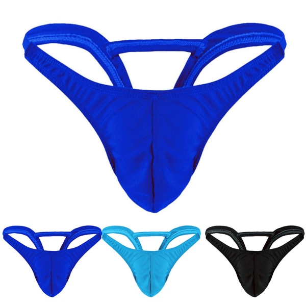 Män Sexiga Underkläder Stringknappar Öppna Nattkläder Alla hjärtans dag Dark Blue
