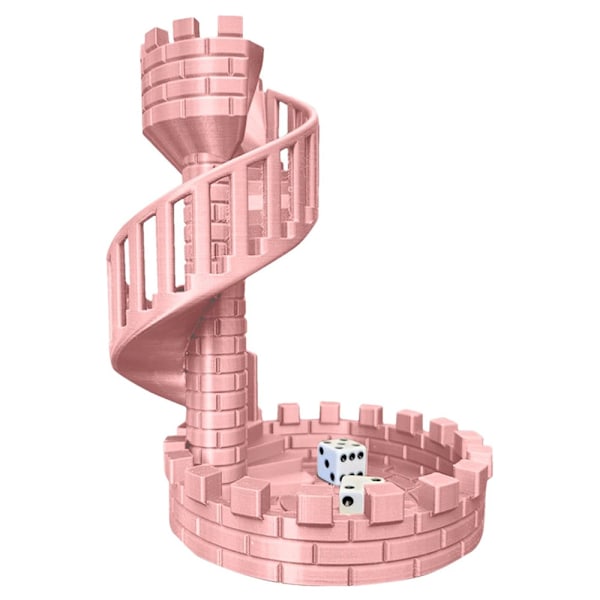 Terningetårn Slot Trappe Ornamenter, Middelalderstil Terningetårn, Slot Sigte Tårn Til Hjemmebar Indretning Pink