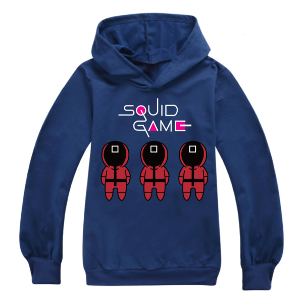 Kids Boy Squid game sportkläder casual långärmad hoodie Navy Blue 110cm