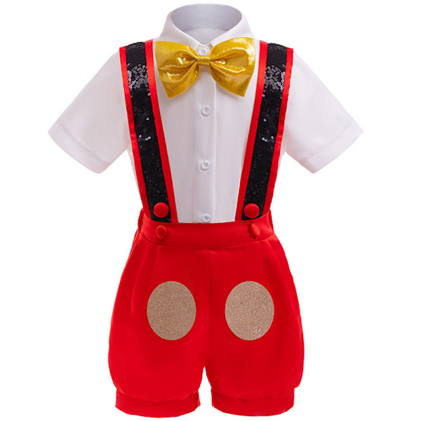Cosplay Mikke Barne 3PCS Sett Julekjole Stroppsett 100cm