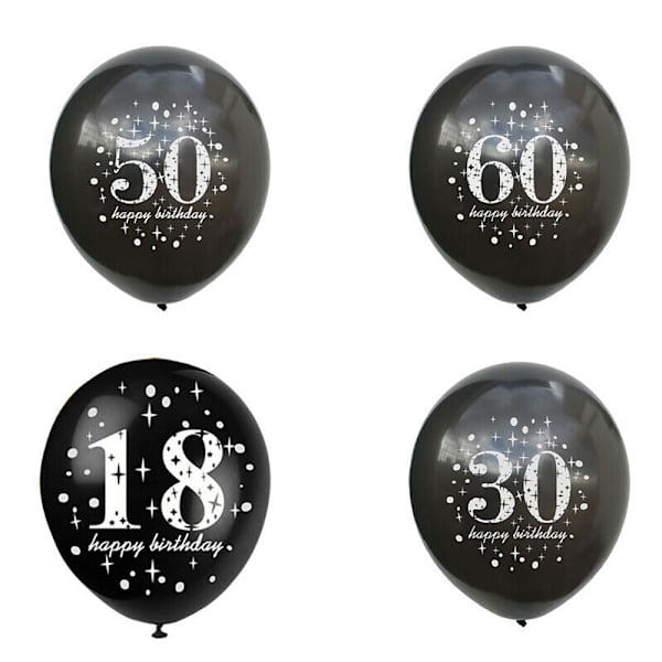 15-delad ballongdekorationsset för 16/18/21/30/40/50/60-årsdag 16Years