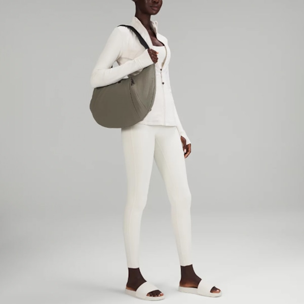 LU Unisex Messenger -laukut Dumpling-laukku Naisten kainalolaukku Nylon Yksinkertainen olkalaukku Design Crossbody-laukku matkustamiseen, päivittäiseen käyttöön ja ostoksille Grey Green