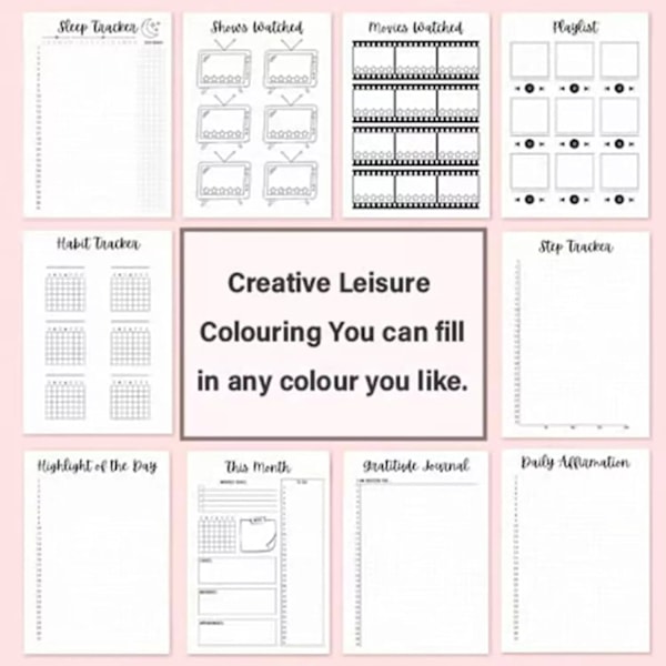 Bullet Journaling Spel, Bullet Journaling Anteckningsbok, Vanetracker Bullet Journaling, Bullet Journaling Bok, Bullet Planner Journal Spel