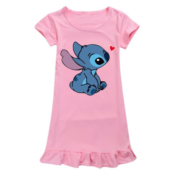 Flickor Lilo och Stitch Tecknad Klänning Sovkläder Nattlinne för barn Nattlinne Pink 9-10Years