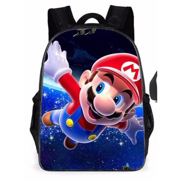 Barn Pojkar Flickor Mario Ryggsäck Rusksack Casual Bookbag Skolväska D