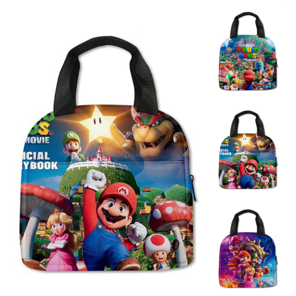 Mario Lunchbox Bärbar isolerad Lunchbox Återanvändbar Lunchväska A