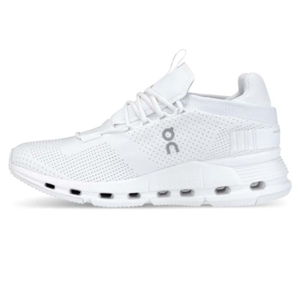 ON CLOUD 5 Herr Dam Bekväma Allround Slitstarka Halksäkra Dämpande Lätta Andningsbara Dämpande Låga Sneakers Casual Löparskor Full White 43