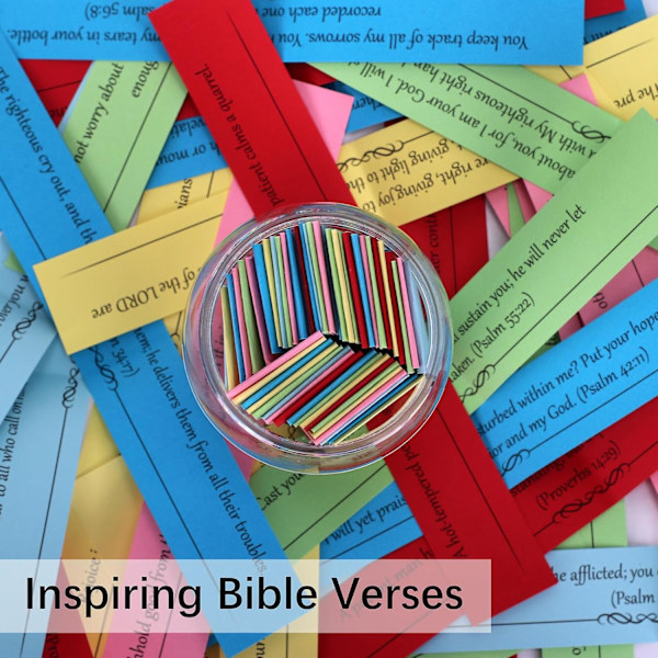 Læs Mig Når Bibelske Vers Glas - Farvekodede Bibelske Vers for Følelser i Glas, Jesus Skrift Glas, Kristne Bibel Gaver