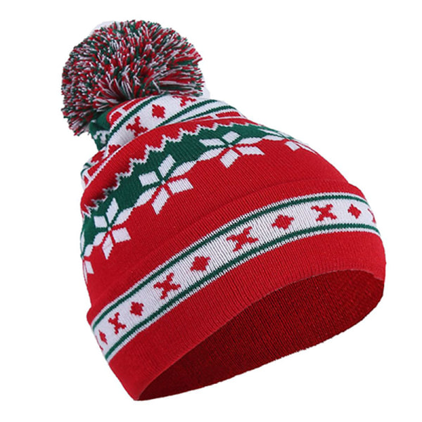 Jul Herr Dam Kabel Stickad Bobble Mössa Varm Vinter Pom Wooly Cap