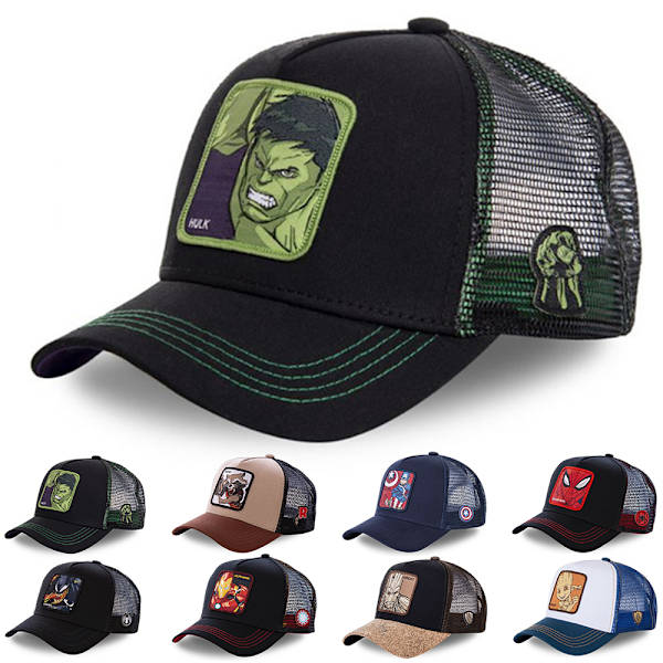Herr & Dam The Avengers Trucker Mesh Baseballkeps Snapback Sommarkeps Spiderman H