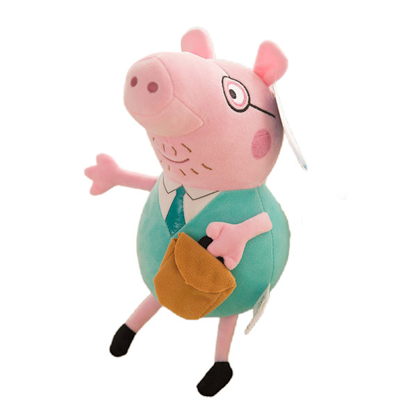 Peppa George Mor Far Mor Søde Udstoppede Dyr Plysdukke Blød Tegneserie Plys Pude, til Børn Piger Drenge Fødselsdagsgave C 30cm