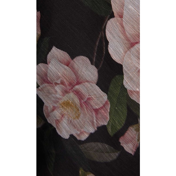 Dame Camellia Printet Kort Nederdel Sommer Langærmet Festkjole Kjoler XL