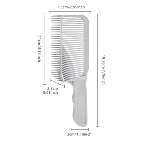 Gradienter Design Barber Fade Comb Hårklippning Böjd Positionering Clipper Kam