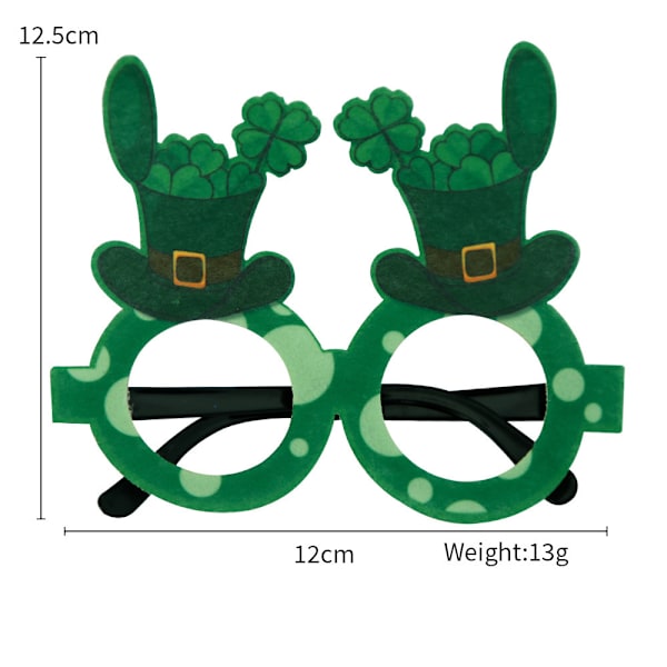 Glasögon för St. Patrick's Day Leprechaun - festtillbehör för irländsk dag B