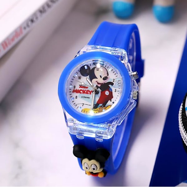 Pojkar Flickor Barn Armbandsur Klocka Cartoon Silikon Luminous Barnklockor Present Mitch