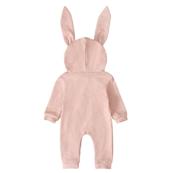 Newborn Rabbit Hooded Romper Jumpsuit Bodysuit Outfit Kläder 6-9M