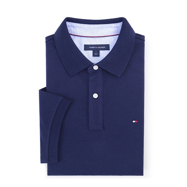 Tommy Herrkläder Tryckt Poloshirt Casual Lös Passform Bekväm Lätt Andningsbar Kortärmad Krage Knappar T-shirt Blus Toppar Royal blue M