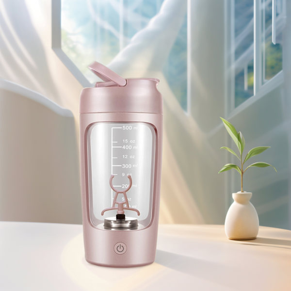 Elektrisk Protein Shaker 650ml, Dricksflaska, Vattenflaska, Automatisk Proteinmixer, För Perfekta Krämiga Proteinshakes Pink
