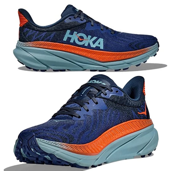 HOKA ONE ONE Challenger ATR 7 Herrskor Lågprofil Löpskor för Asfalt Dark Blue 42.5