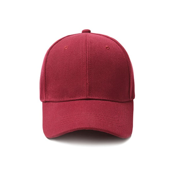 Män Kvinnor Vanlig basebollkeps Unisex cap Hip-Hop Peaked Hat Red wine