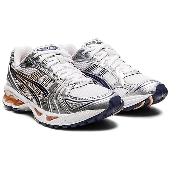 ASICS GEL-Kayano 14 Herrskor Lågprofil Löparskor för Asfalt White Silver Blue 43.5