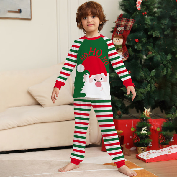 Santa Christmas PJs Familjematchande nattkläder för barn Set Kids 4T