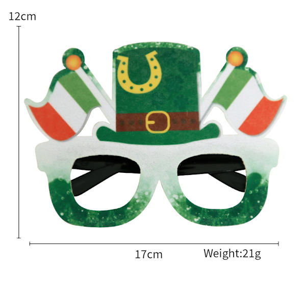 Glasögon för St. Patrick's Day Leprechaun - festtillbehör för irländsk dag G
