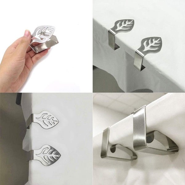 4 st Bordsduksklämmor Metall Löv Bordsfixering Dekoration Hem 4PCS