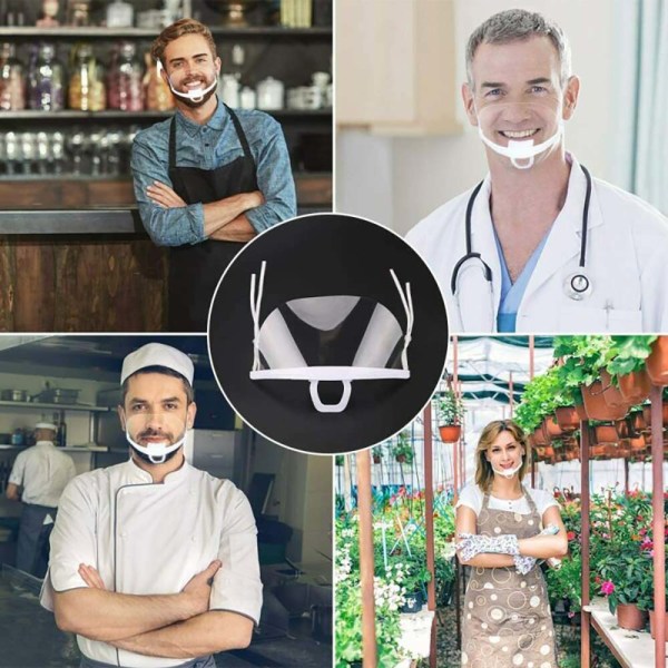 10 st klarmask för restaurangkock Anti-dropphygien 10pcs