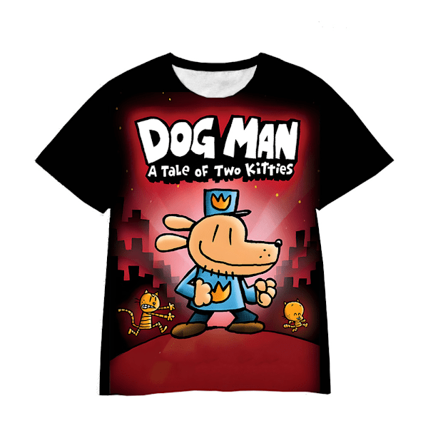 DOG MAN 3D-tryckta kortärmade T-shirts Casual Toppar Barn Pojkar Flickor T-shirts #4 160cm