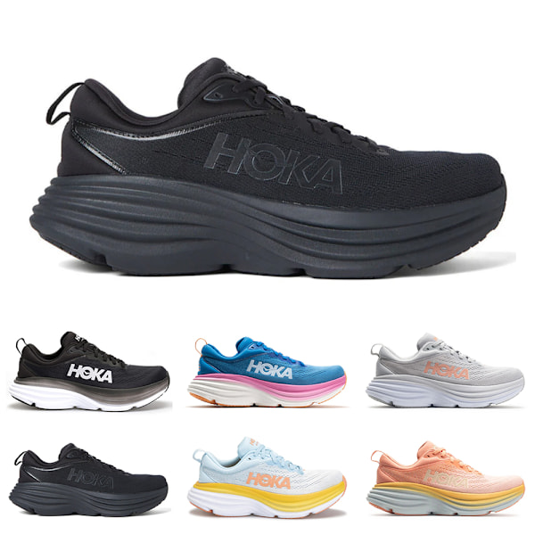 HOKA ONE ONE Bondi 8 Textile Damskor Lågtoppiga Löparskor för Asfalt Black 36