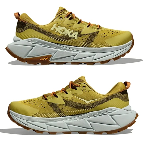 HOKA ONE ONE Skyline Float X Herrskor Låg-Topp Vägspringande Träningsskor Stretch-Stickade Vandringsskor Yellow 45