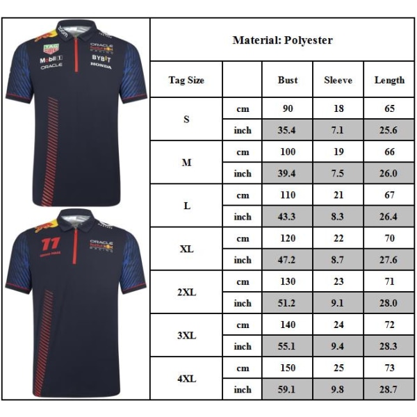 Herr Zip Up Neck Polo Shirts Oracle Red Bull Racing 2023 Officiell Team Kostym B S
