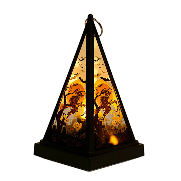 Halloween Handlampa Pumpa Häxa Skelett LED Lykta Elektroniskt Ljus Vindljus för Halloween Atmosfär Dekoration Witch