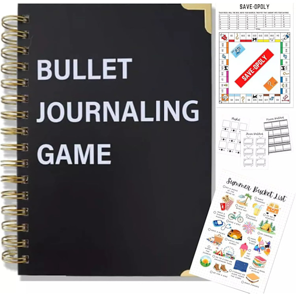 Bullet Journaling Spel, Bullet Journaling Anteckningsbok, Vanetracker Bullet Journaling, Bullet Journaling Bok, Bullet Planner Journal Spel