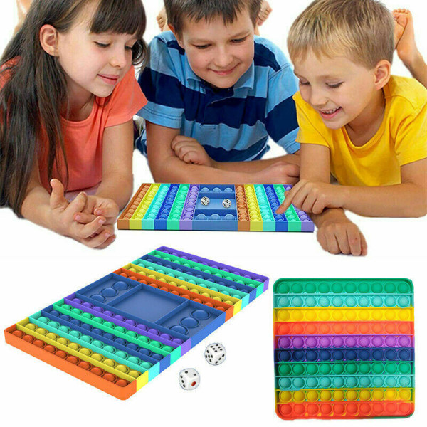 Pop Fidget Game Toy Rainbow Chess Brädspel Fidget Sensory Toys light multicolor
