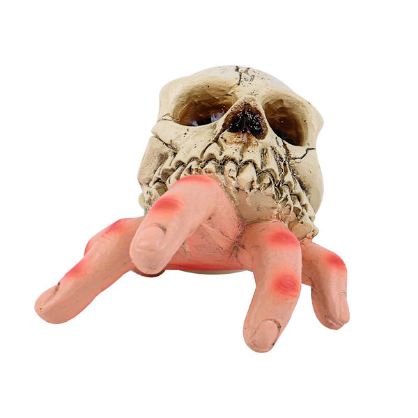 Halloween Hodeskalle Spøkelse Hånd Statue Skrekk Hagepynt Resin Conch Parodi Dekor