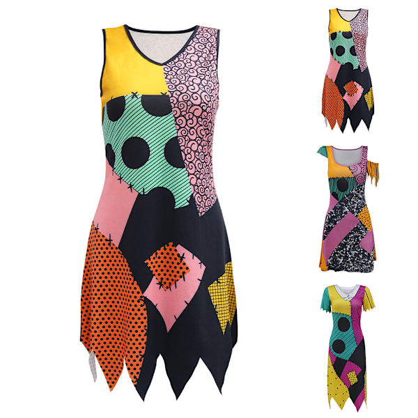 Nightmare Before Christmas Sally Cosplay Kostumer Dame Halloween Udklædning C M