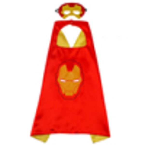 Superhelt Lang Kappe og Maske for Barn Halloween Leke Gaver A