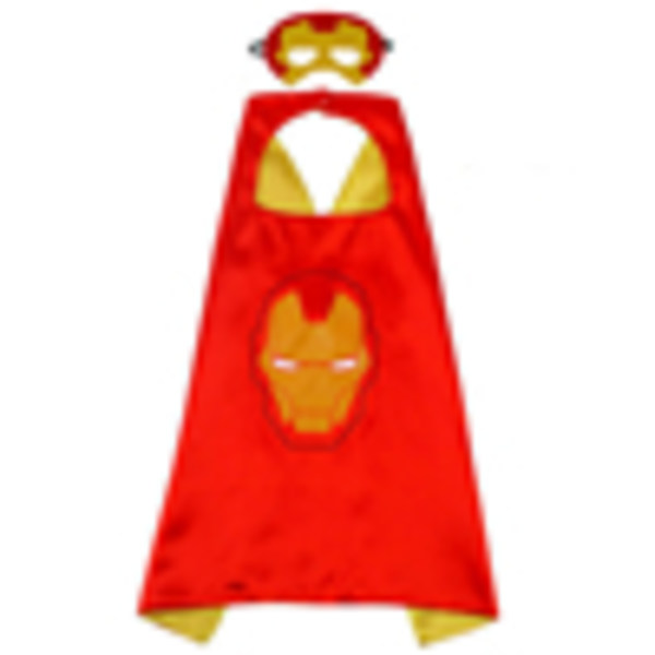 Superhjälte Lång Cape och Mask för Barn Halloween Leksaksgåvor A