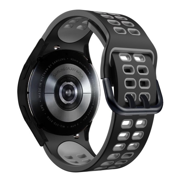 För Samsung Galaxy Watch4/Galaxy Watch4 Fashion Armbandsrem Black outside and grey inside 44MM