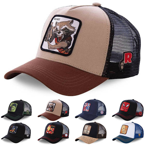 Herr & Dam The Avengers Trucker Mesh Baseballkeps Snapback Sommarkeps Spiderman H