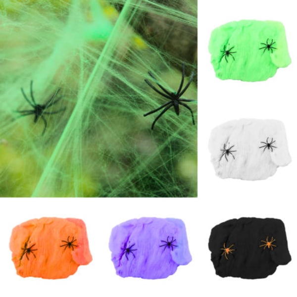 Halloween Läskig Spindelväv Dekoration Kostym Cosplay Fest Prop black