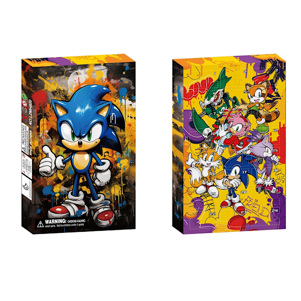 Julkalender 2024, 24 Dagar Julnedräkning Julkalender Söta Mini Sonic Figurer Dockor Julsamlingspresentuppsättning