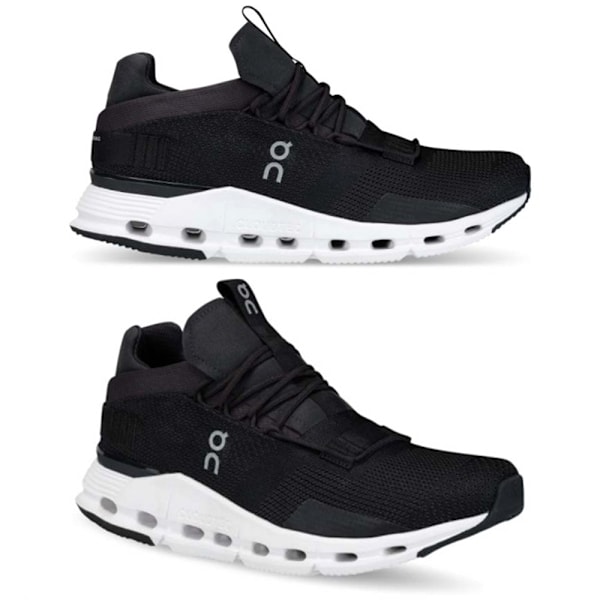 ON CLOUD 5 Herr Dam Bekväma Allround Slitstarka Halksäkra Dämpande Lätta Andningsbara Dämpande Låga Sneakers Casual Löparskor Black White 36