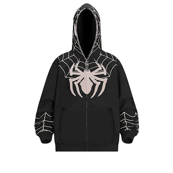 Halloween-hoodies för män 2024, rensning, spindelnätsmönstrad huvtröja, nyhet 3D-tryckt huvtröja #1 L