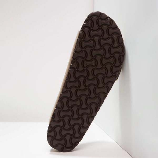 Bløde ruskindssko med fodseng til damer og herrer, unisex slip-on fritidssko Sand Color 44