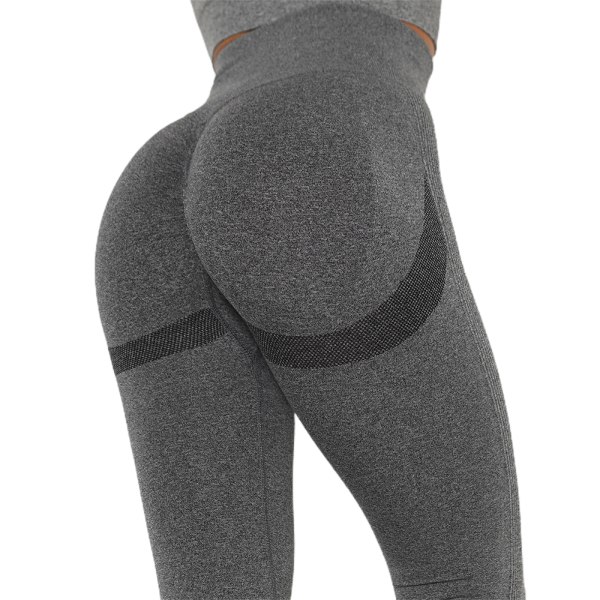 Kvinnor Yoga Byxor Hög midja Träning Sport Gym Push Up Tights dark grey L